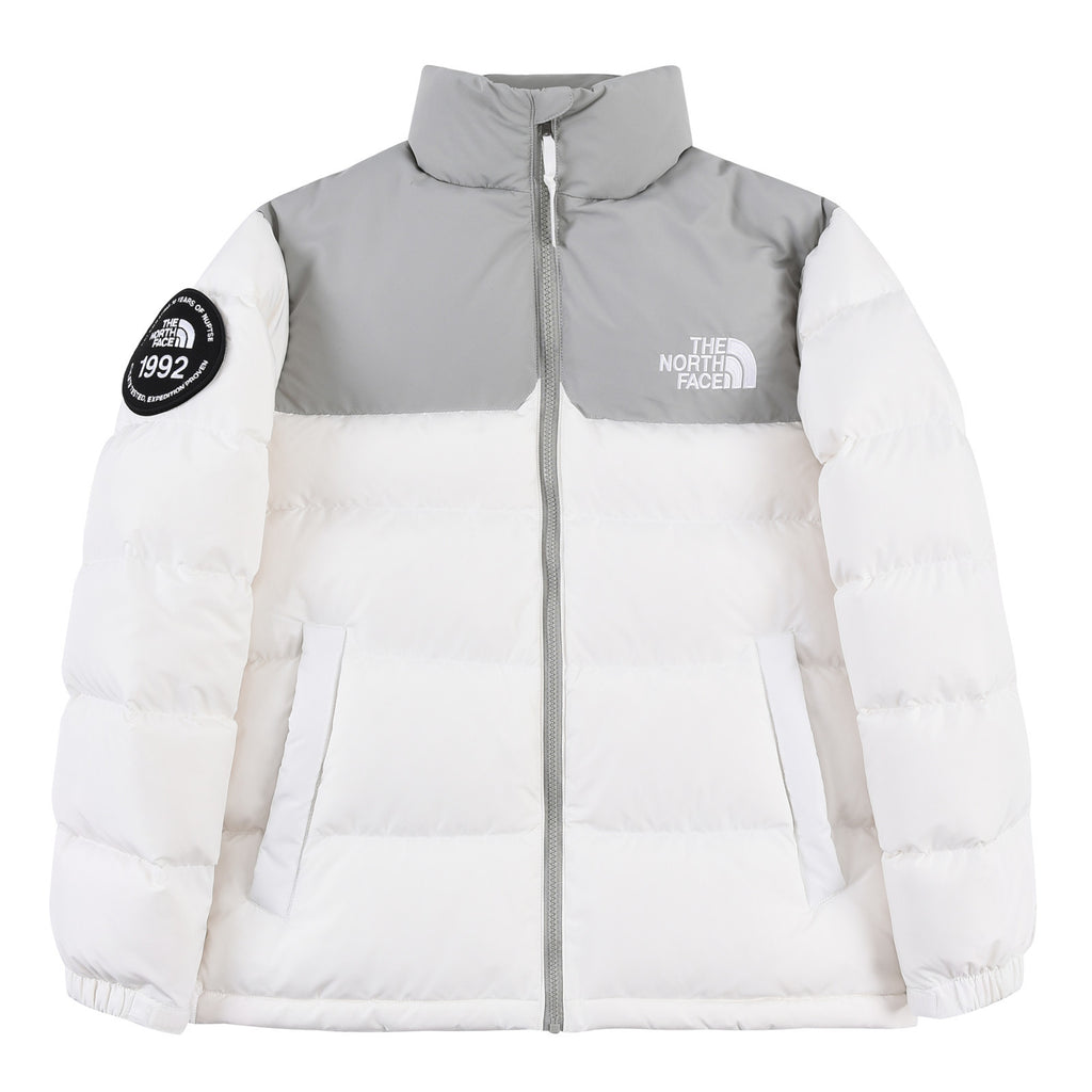 The North Face 1992 Stand-Collar Down Puffer Jacket | White & Gray