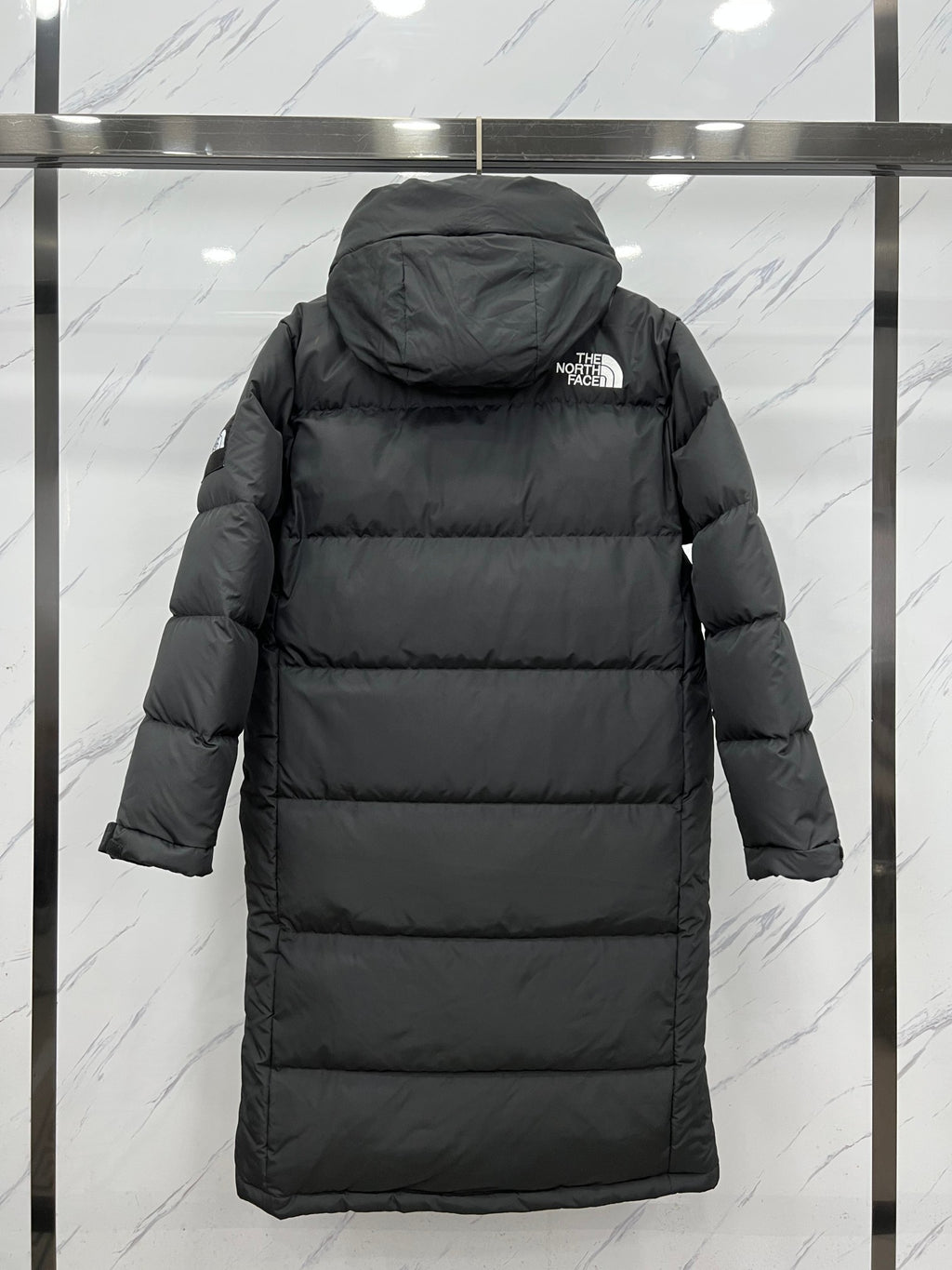 The North Face Unisex Long Hooded Puffer Coat | Black