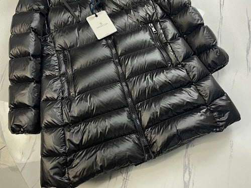 Moncler Long Hooded Down Puffer Coat – Black