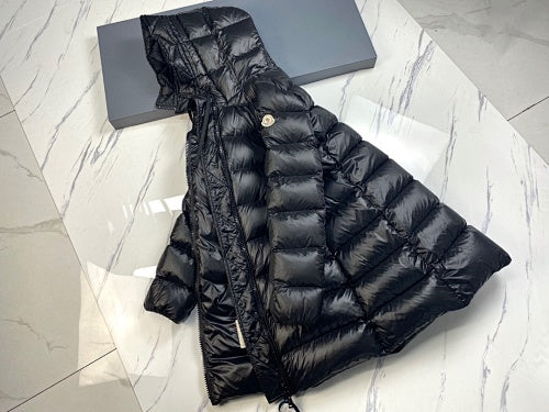Moncler Long Hooded Down Puffer Coat – Black