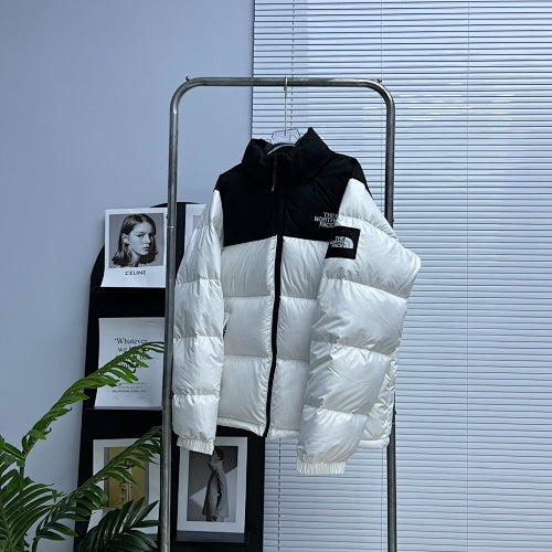 The North Face Colorblock Puffer Jacket | White & Black