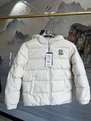 MLB Kids’ New York Yankees Hooded Puffer Jacket | Cream