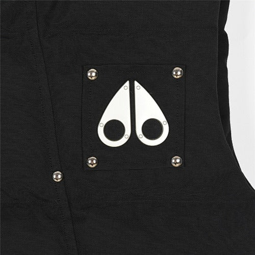 Moose Knuckles Metal Logo Studded Puffer Vest | Black