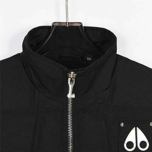 Moose Knuckles Metal Logo Studded Puffer Vest | Black