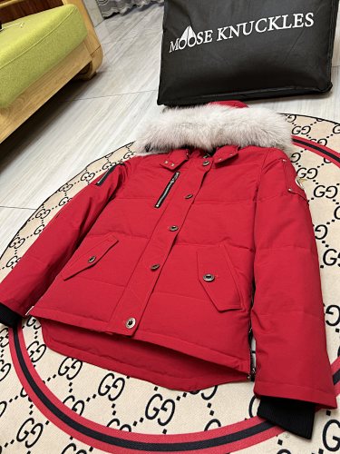 Moose Knuckles Women’s Hooded Parka | Red