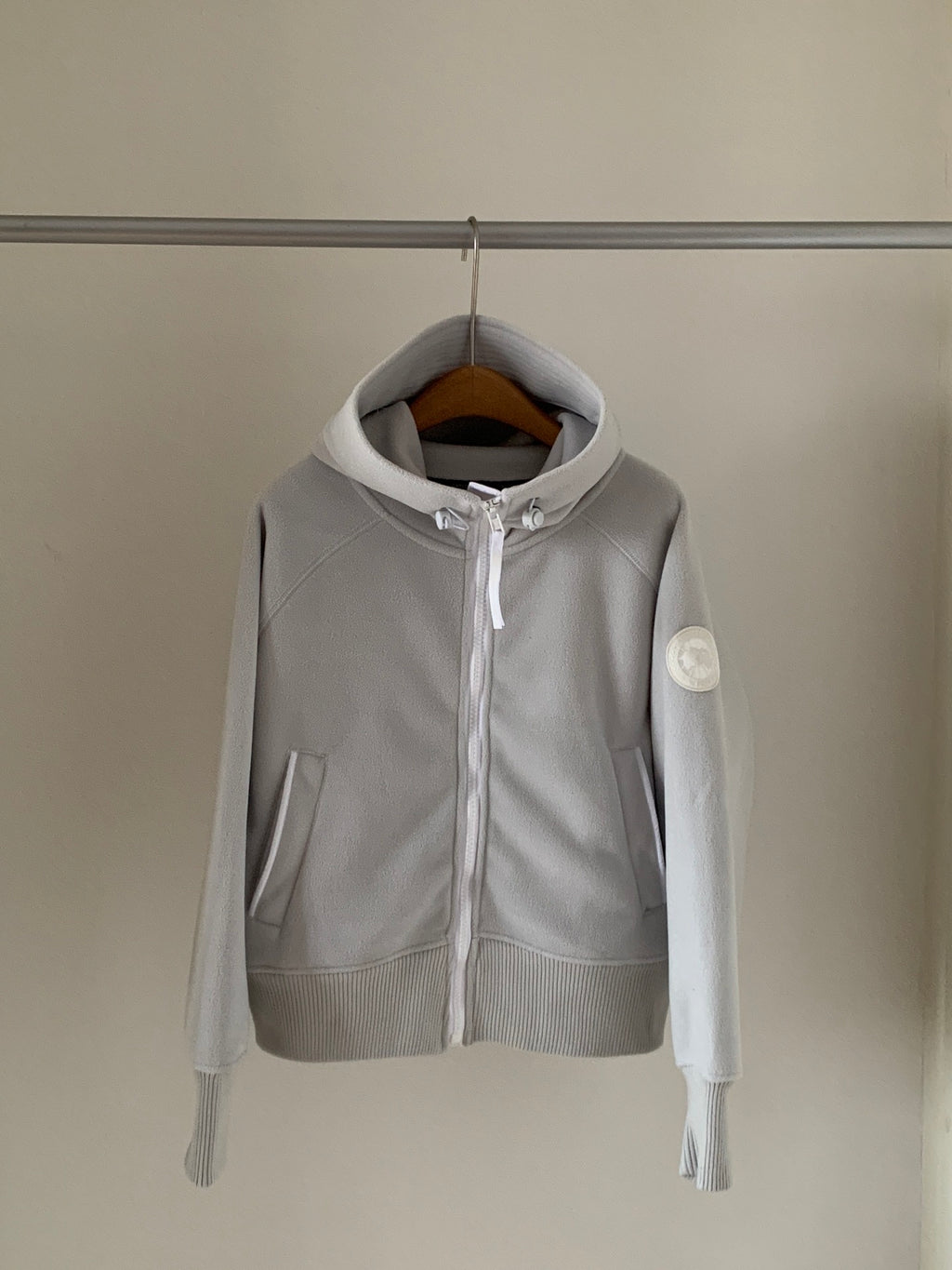 Canada Goose Fleece Full-Zip Hoodie – Grey