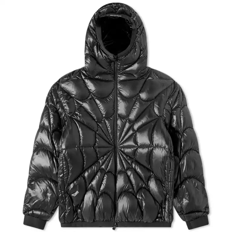 Moncler Violier Spiderweb Quilted Down Jacket – Black