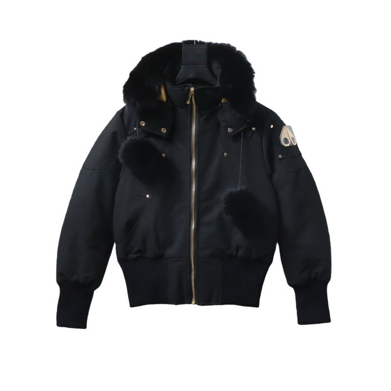 Moose Knuckles Gold Debbie Bomber 03 – Black Down Jacket