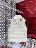 Moncler Hooded Down Vest – White