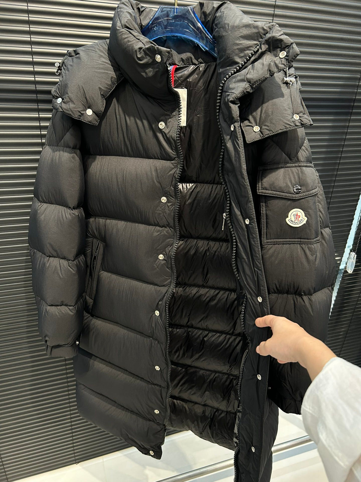 Moncler Maya Long Down Parka – Matte Black